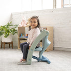 ECR4Kids Sit-N-Rock Plastic Toddler Chair and Rocking Horse, Flexible Seating, Seafoam