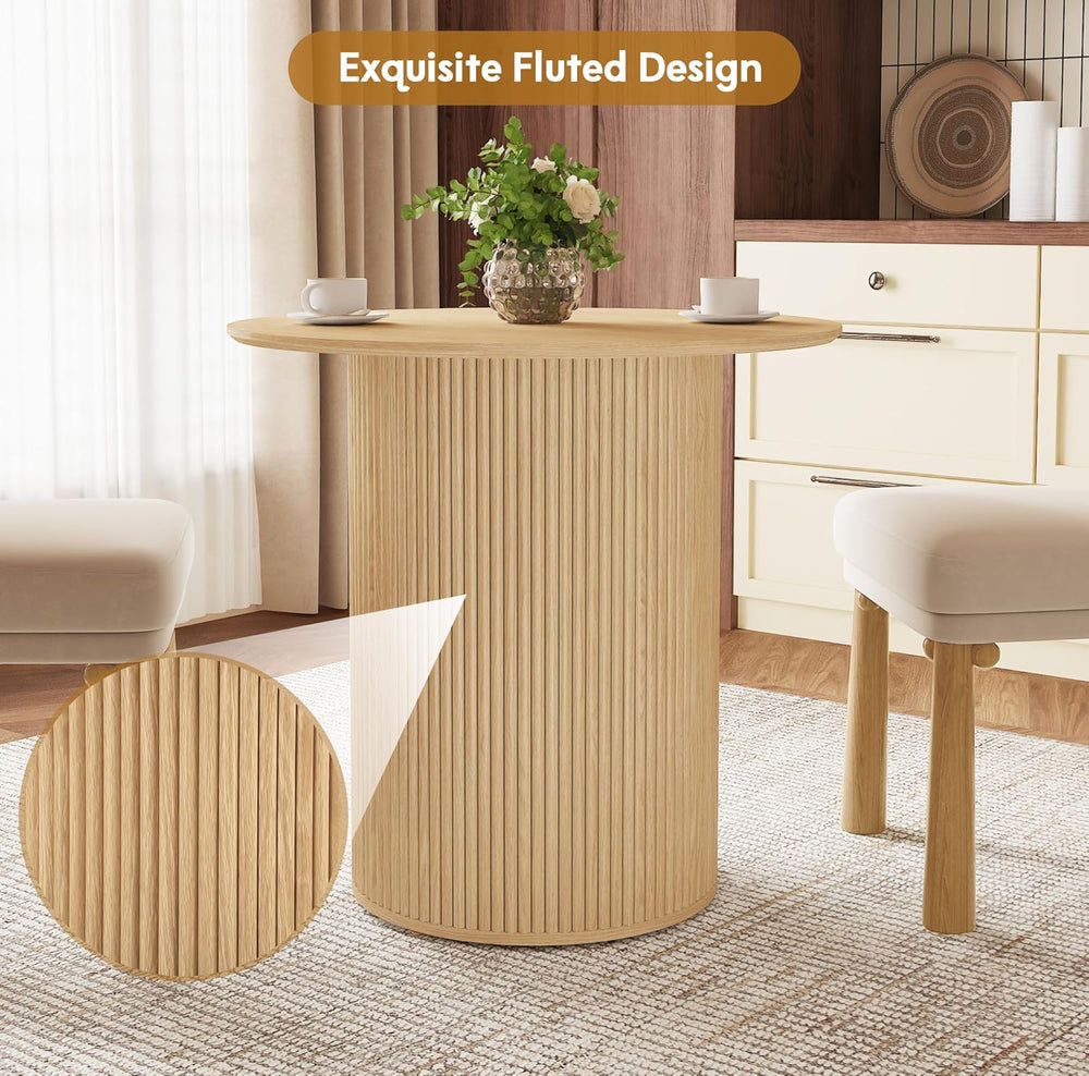 AVZEAR 31.5" Round Dining Table for 2 People, Small Kitchen Dinner Table...