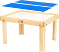 NILO Kids Activity Table Set with 2 Compatible with/Replacement for Detachable Double-Sided Baseplates/Boards/Mats Lego Duplo (N34 Play Table Without Holes, 24x32x20 and 2X Blue Base Plates 12x32)