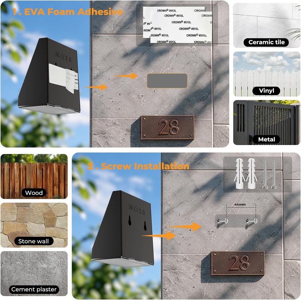 Solar Lights Outdoor for Mailbox, Address, Sign, House Number, Fence