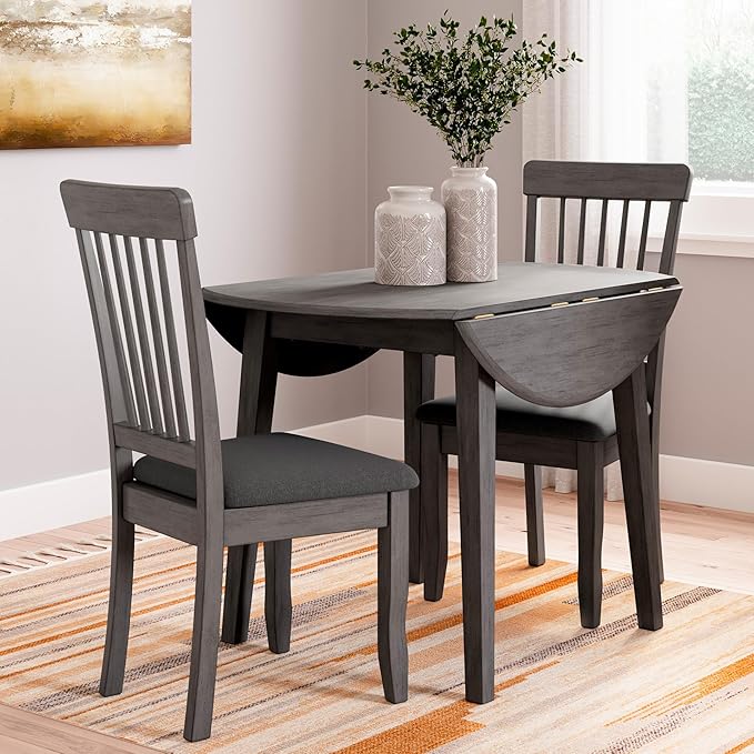 Signature Design by Ashley Shullden Modern Upholstered Dining Chair with Cushion, Set of 2, Gray