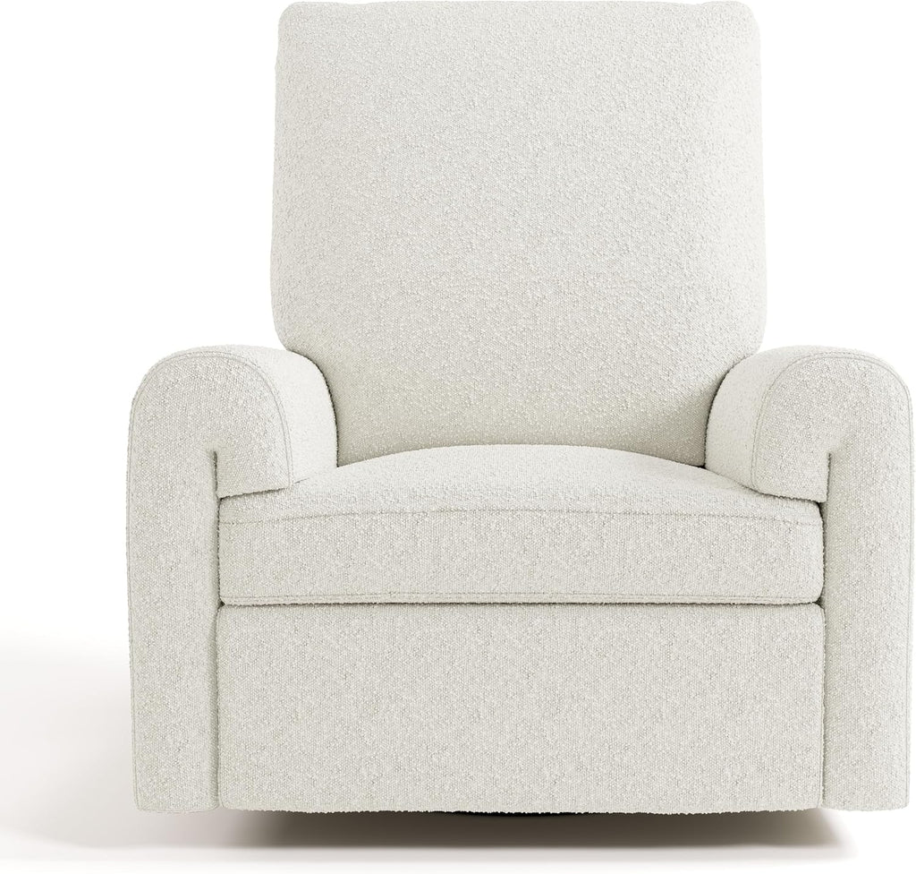 Storkcraft Sorrento Deluxe Power Recliner Swivel Glider, Ivory Boucle | Premium Electronic Nursery Rocking Chair, OEKO-TEX 100 Certified, Includes Dual-USB Charging Port with USB-A & USB-C