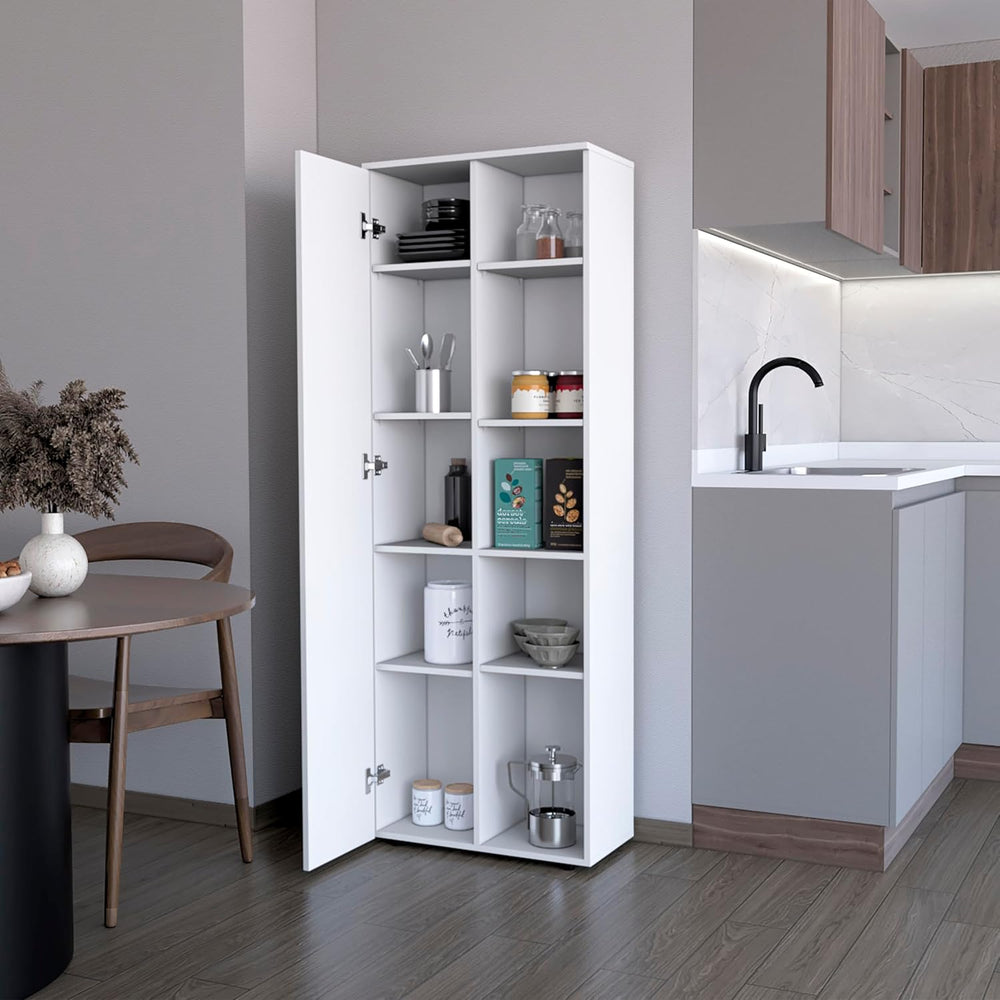 23.6" D*11.8" W*66.9" H Freestanding Kitchen Pantry with 8 She...