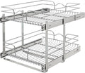 Rev-A-Shelf 2-Tier Kitchen Cabinet Pullout Shelf and Drawer Organizer Slide Out Pantry Storage Basket in Multiple Sizes, 18 x 22 In, 5WB2-1822CR-1