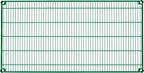 CenPro 18" x 54" Green Epoxy Finish Metal NSF Wire Shelf for Shelving Units and Storage