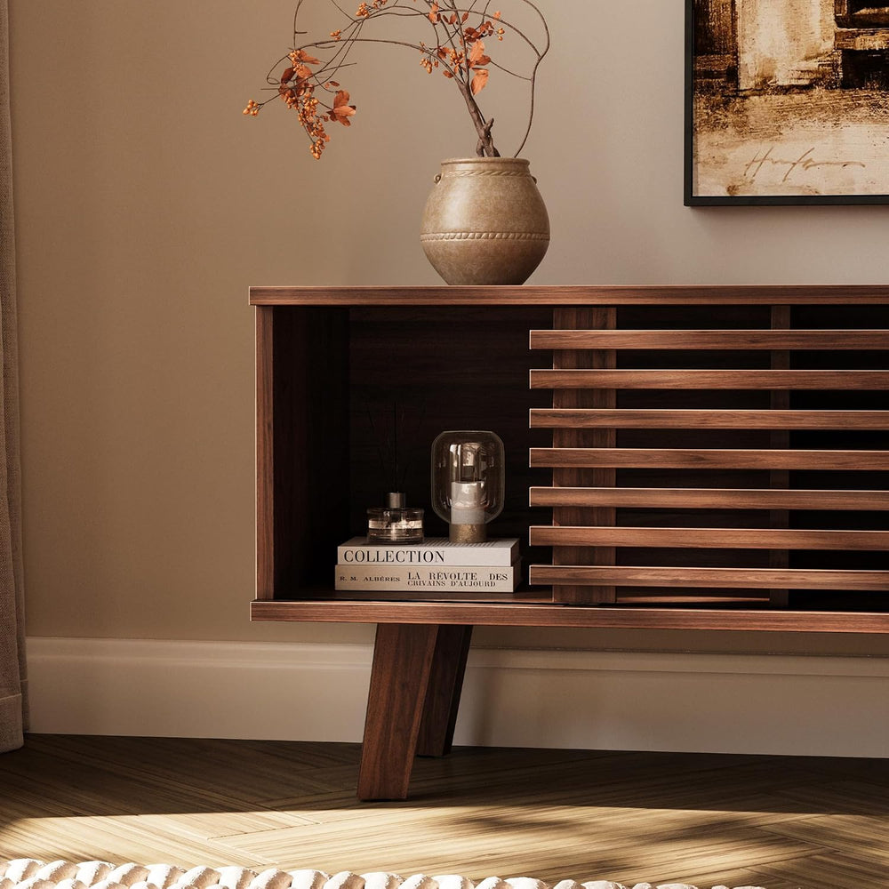 MAISONARIA Mid-Century Modern TV Stand for 50/55/60 inch TV, Retro Entertainm...