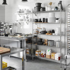 14" Deep x 48" Wide x 74" Height Wire Shelving Kit | 5-Tier | NSF Commercial Storage Rack Unit