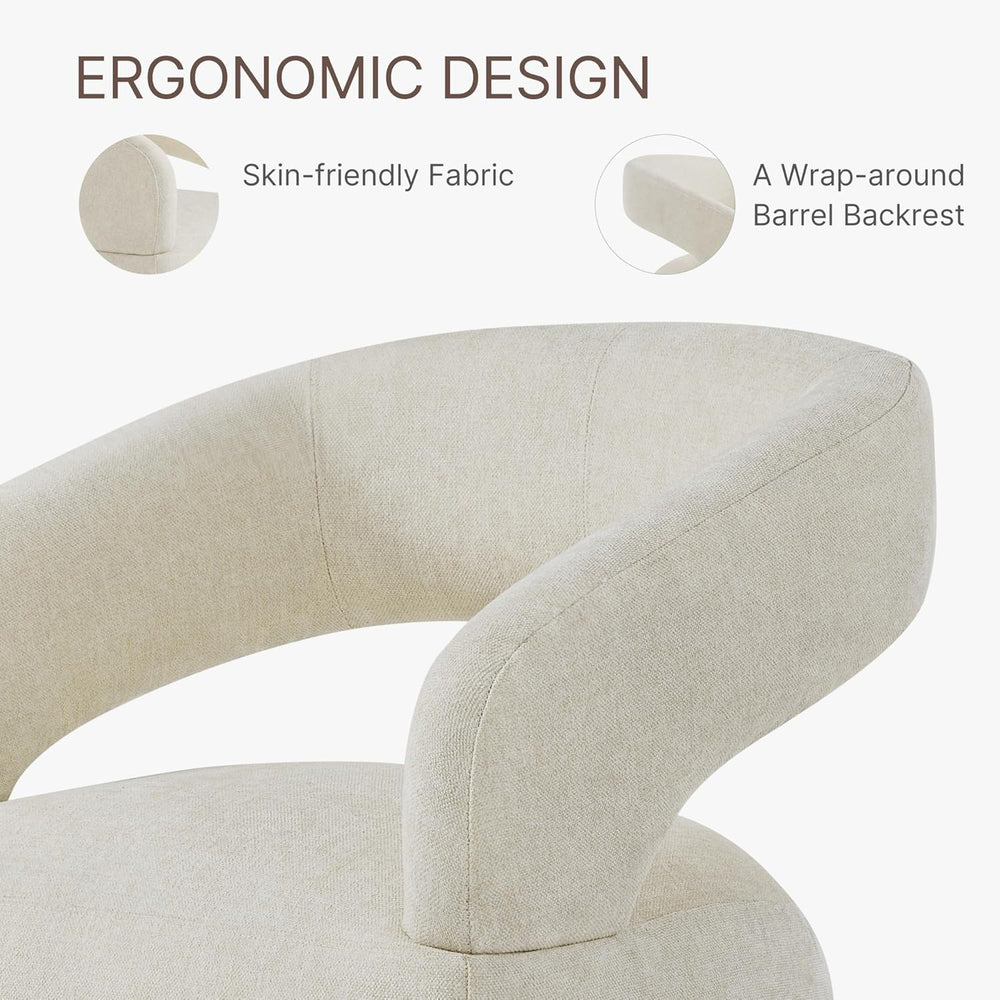 KISLOT Upholstered Dining Chairs with Casters Easy Assembly Require Modern Ba...