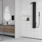 Achelous Stainless Steel Insert Shower Niche 18" X 12" NO Tile Needed, Recessed Shower Shelf Organizer, Matte White