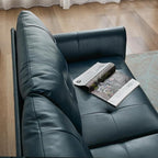 TYBOATLE Sofa Couch 61" Small Loveseat Couches for Living Room Leather Couch Mid Century Modern Tufted Mini Sofa Comfy Office 2 Seat Settee Love Seat Small Couches for Spaces Bedroom (2, Blue)