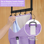 Laundry Bag Backpack, 125L Extra Large Travel with Shoulder Straps, Adjustable & Extendable Design, Laundry Hamper Bag with 3 Pockets for Laundromat, College, Travel, Camping (Purple)