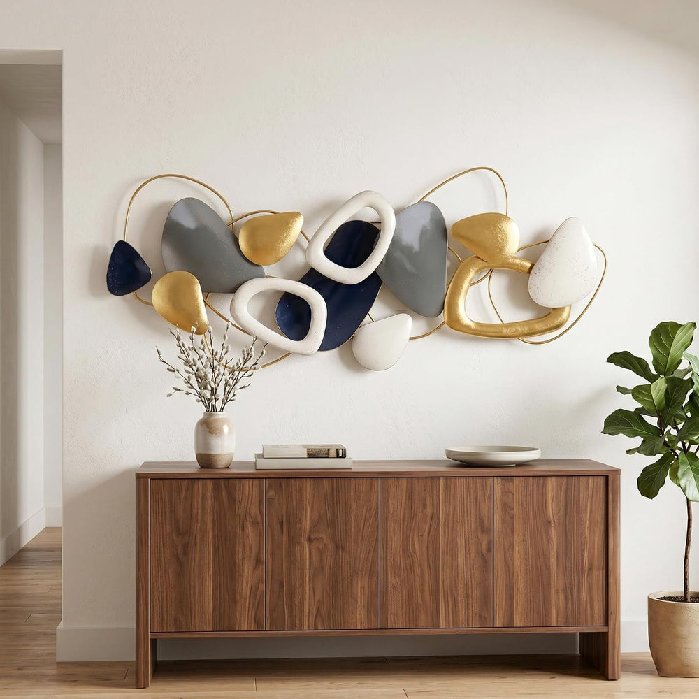 Axioglo 59" Large 3D Metal Wall Decor, Abstract Wall Art for Living Room