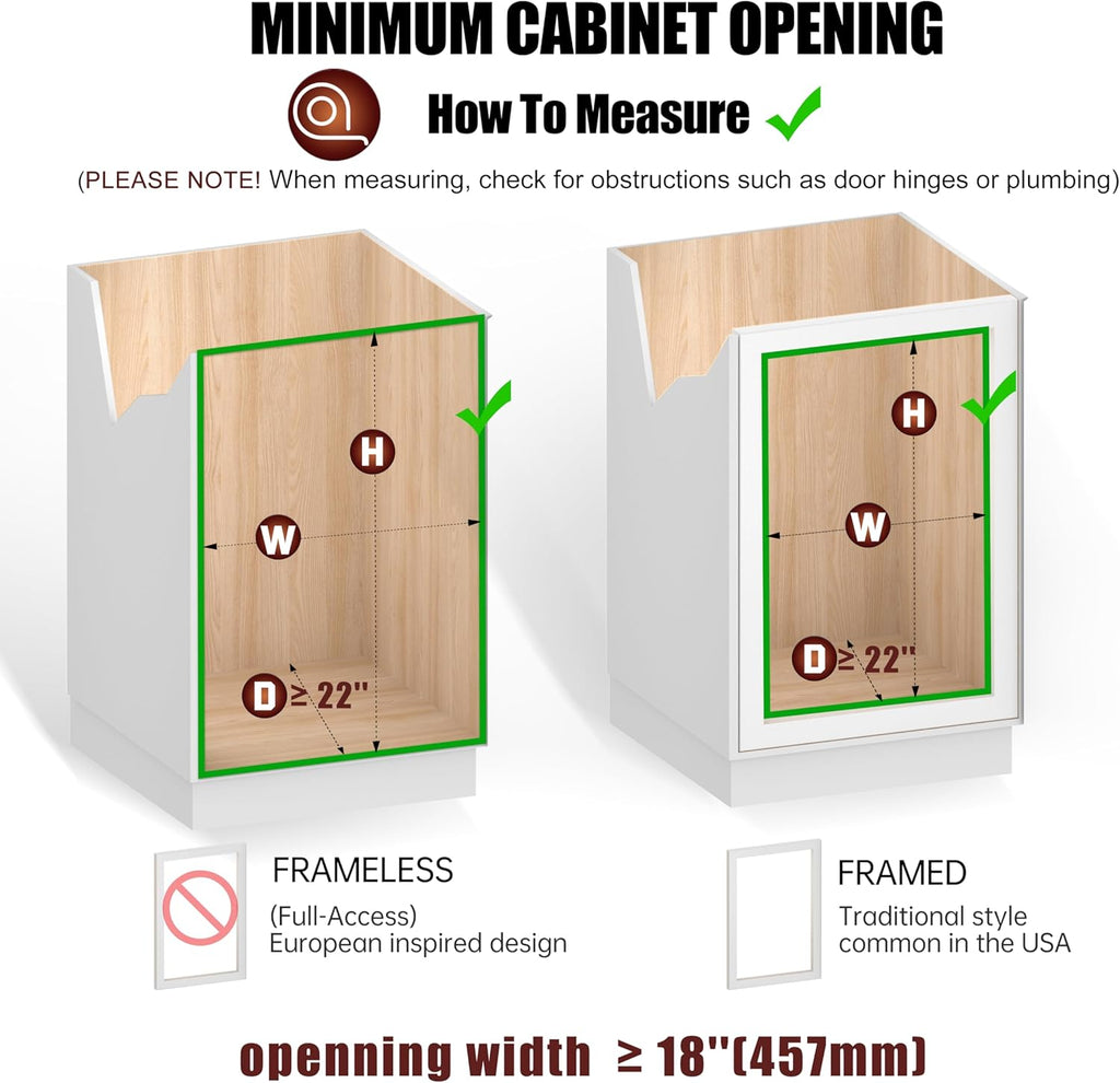 2-Tier Pull Out Cabinet Organizer (17.5" W x 22" D), Pull Out Shelves and Drawer for Kitchen Pantry Storage Basket, Heavy-Duty Metal Sliding Shelf, Chrome Finish