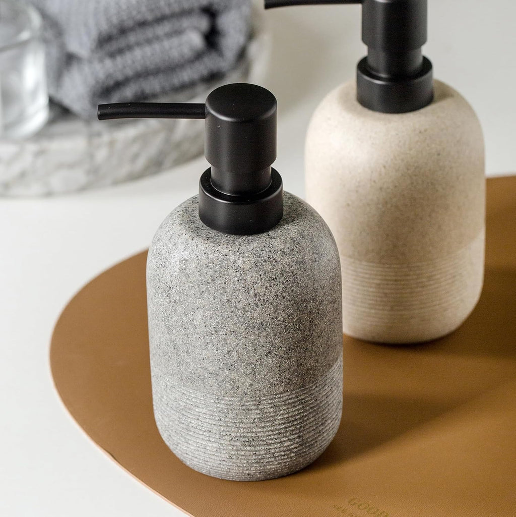 Soap Dispenser Grey,Hand Soap Lotion Dispenser for Bathroom Countertop,Soap Dispenser for Kitchen.