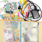 20pcs Mesh Zipper Pouch Bags, Puzzle Bags, A3 17x12 Inches Large Reusable Pouches for Organizing Classroom and Storage, Extra Large Zipper Pouch, Board Game Storage