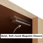 67" Tall Kitchen Pantry Cabinet, 28" W Storage Cabinet for Kitchen | 67" x 28" x 15" size, 4 adjustable shelves, engineered wood, anti-tip compatible, Shaker doors, Oak