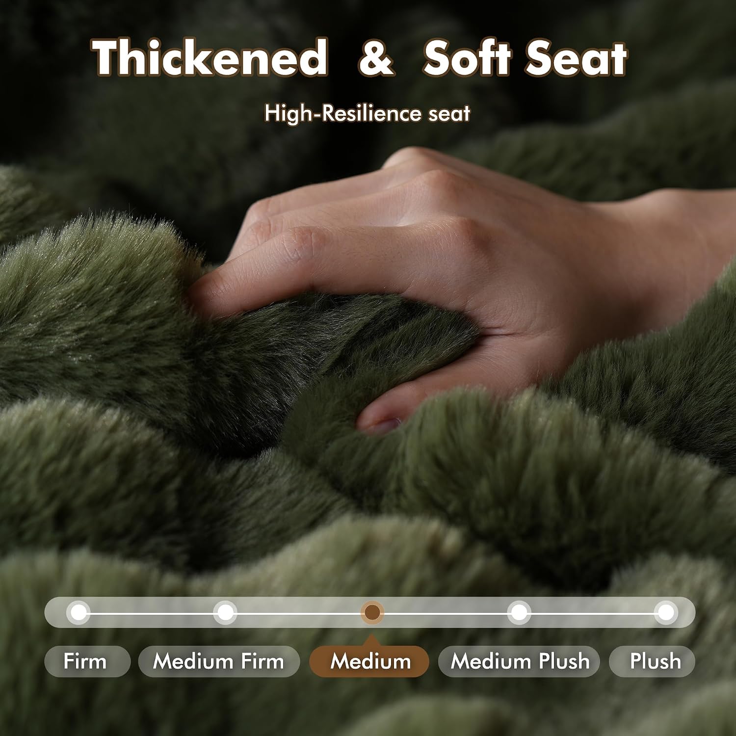 CAODOC Bean Bag Chair for Adults, Giant Oversized Fluffy Bean Bag for Fireside, Big Bean Bag Lounger Floor Chair for Home, Apartment, Gaming Venue, Dorm, Green