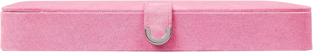 Mele and Co Cameron Plush Fabric Jewelry Box in Pink