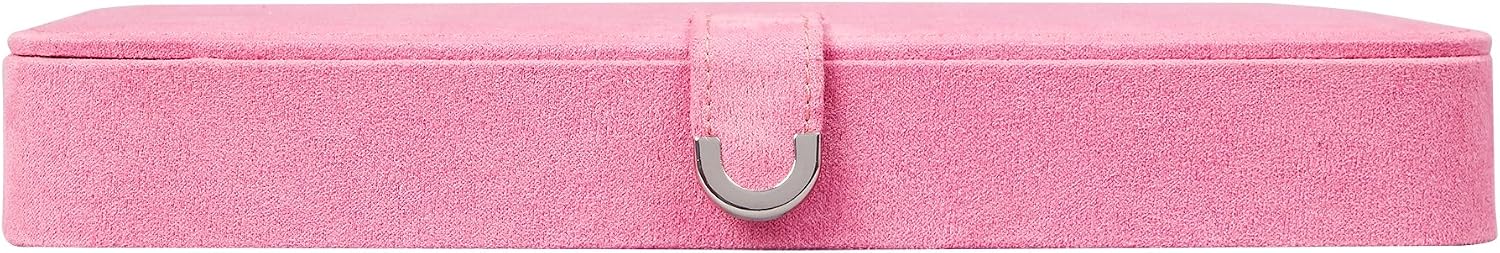 Mele and Co Cameron Plush Fabric Jewelry Box in Pink