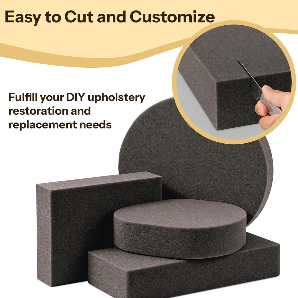 1 Pack Upholstery Foam, Sofa Cushion Replacement 20"X20"X4"