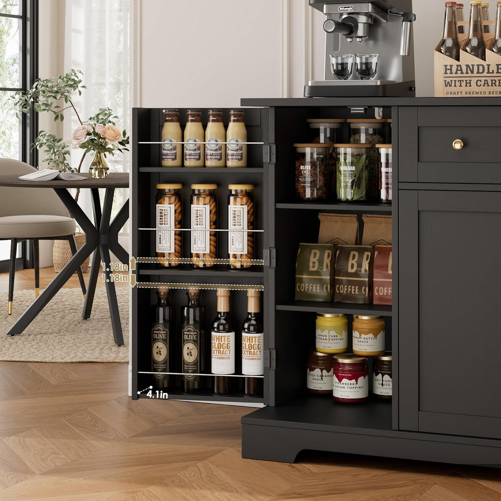 HITHOS 54" Buffet Cabinet with Storage, Modern Kitchen Buffet Sideboard ...