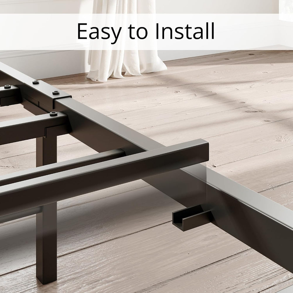 LIKIMIO Queen Size Bed Frame with Storage Headboard and Charging Station