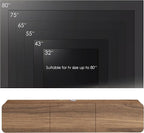 Atelier Mobili Floating TV Stand for 75 Inch TV, Wall Mounted Entertainment Center, Modern Media Console, Mid Century Modern TV Stand, Floating TV Stand 65 Inch