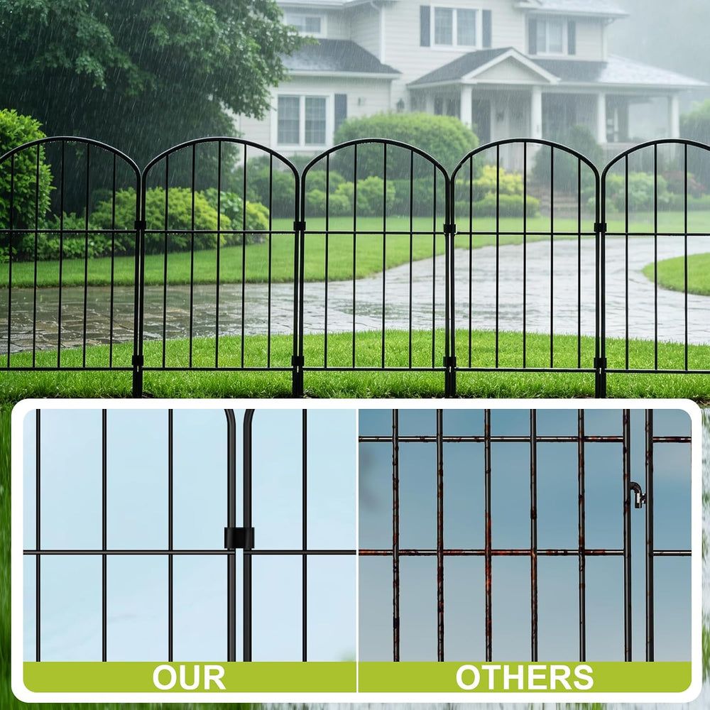 Decorative Garden Fence 24in (H) x 27.2ft (L), 26 Panels No Dig Garden Fencin...