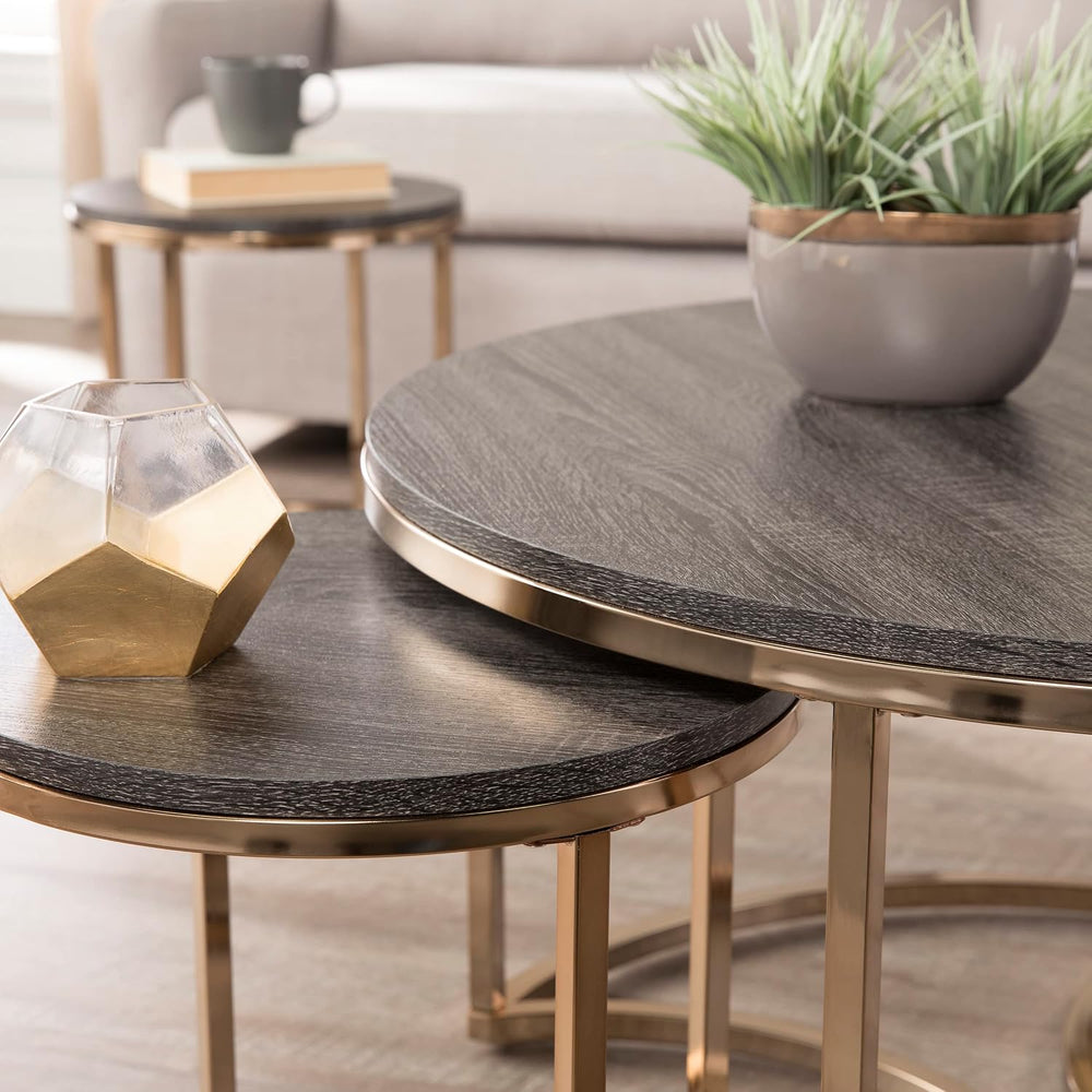 Round Nesting Coffee Tables 3pc Set