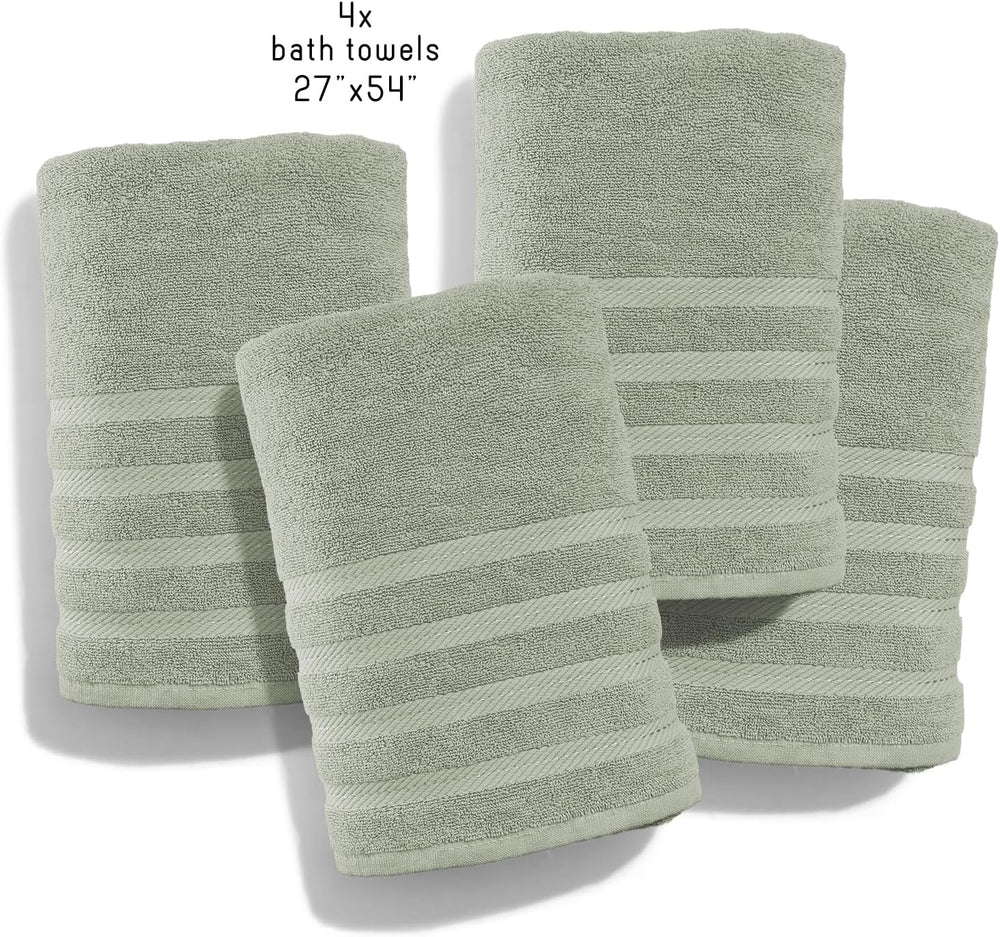 Hearth & Harbor Bath Towels for Bathroom - 100% Ring Spun Cotton Luxury B...