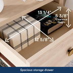 Sauder River Ranch Nightstand W/Drawer, Harvest Walnut Finish