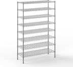 18" Deep x 48" Wide x 74" Height Wire Shelving Kit | 8-Tier | NSF Commercial Storage Rack Unit