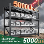 Letaya 4000LBS Storage Shelves Heavy Duty,60" W Garage Shelving Units, 4 Tier Adjustable Utility Rack Shelf,Large Metal Industrial Shelves,for Shop,Warehouse,Basement (60" W x 24" D x 70" H)