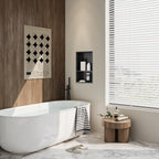 Stainless Steel Shower Niche 18" X 12", No Tile Needed Wall Niche Double Shelves, Recessed Niche Shower for Bathroom Storage, Gun Metal