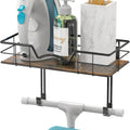 Simple Houseware Wall Mount Ironing Board Holder with Hanger Storage Shelf, Black