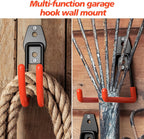 30 Pack Heavy Duty Garage Hooks,Solid Steel Wall Mount Hangers,with Anti-Slip Coating,for Hanging and Organising Ladder,Bike,Ropes,Broom,Garden,Yard and Power Tools
