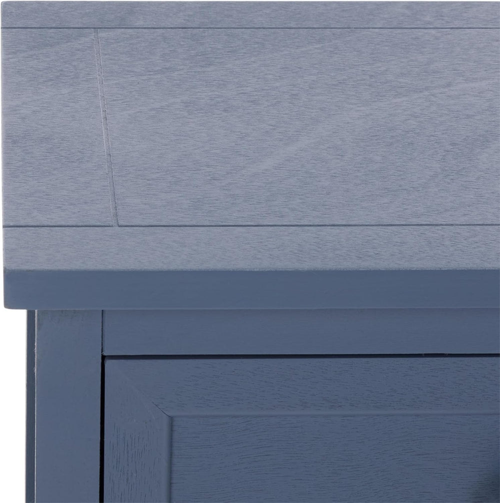 SAFAVIEH Furniture - Carrie 3-Shelf Side Table - Blue - Solid Wood - Farmhous...