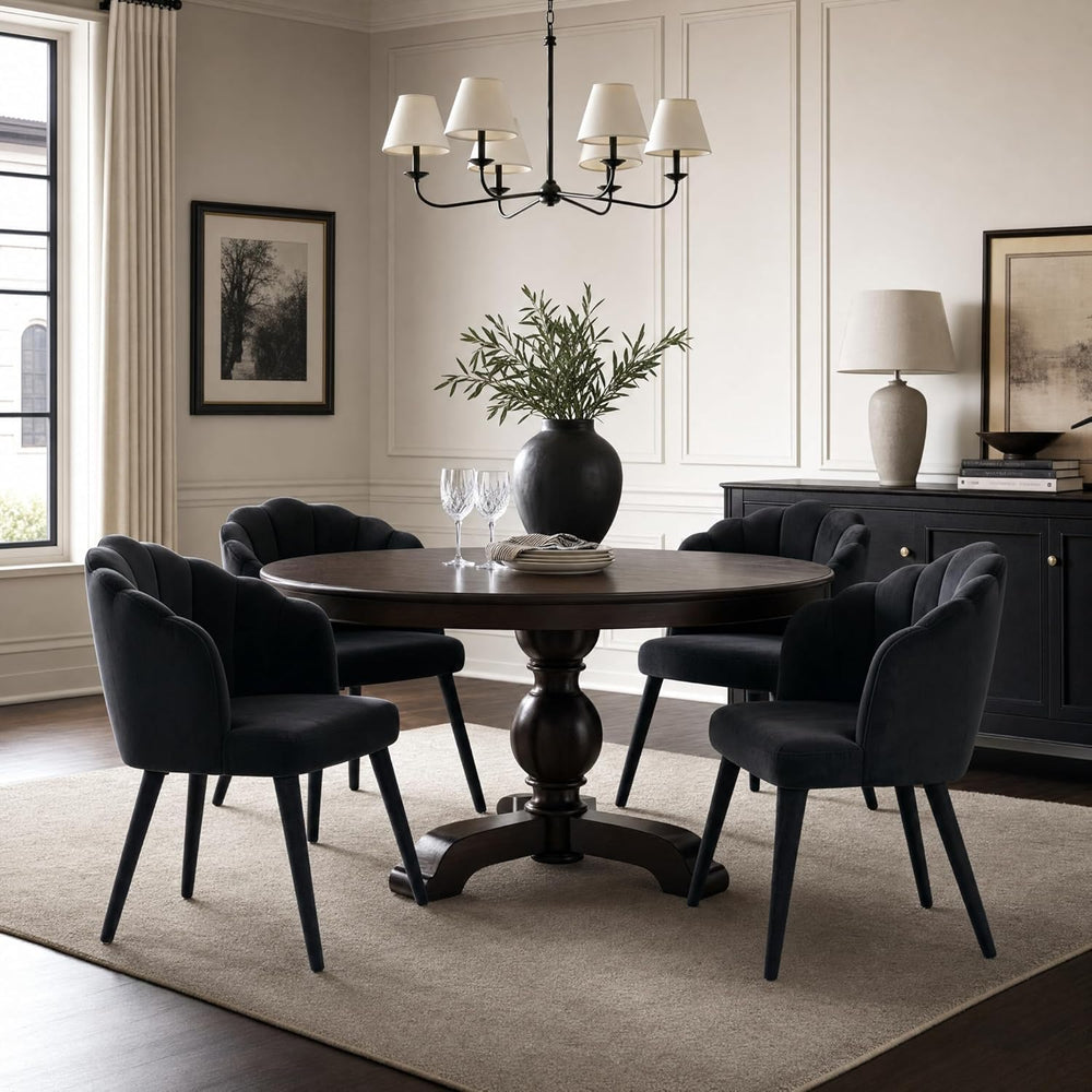 Hyfirm Velvet Dining Chairs Set of 4, Upholstered Modern Kitchen Dining Chair...