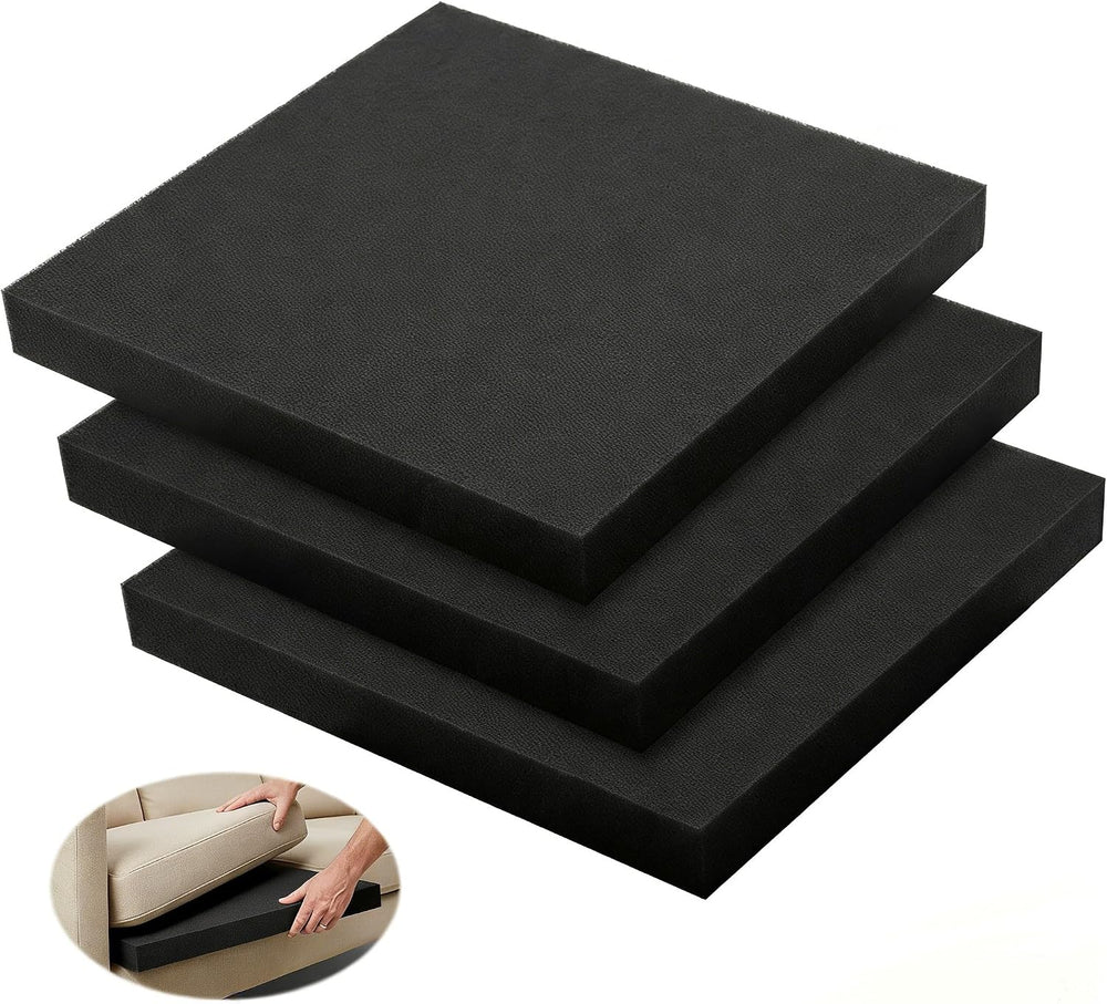 3 Pcs 45D Couch Cushion Support 22" x 22" x 2.4" Couch Cushion...