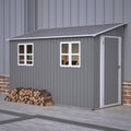 4' x 10' Outdoor Storage Shed with Double Windows,Metal Garden Shed Lockable Doors,Waterproof Shed Outside Storage Clearance for Backyard Patio
