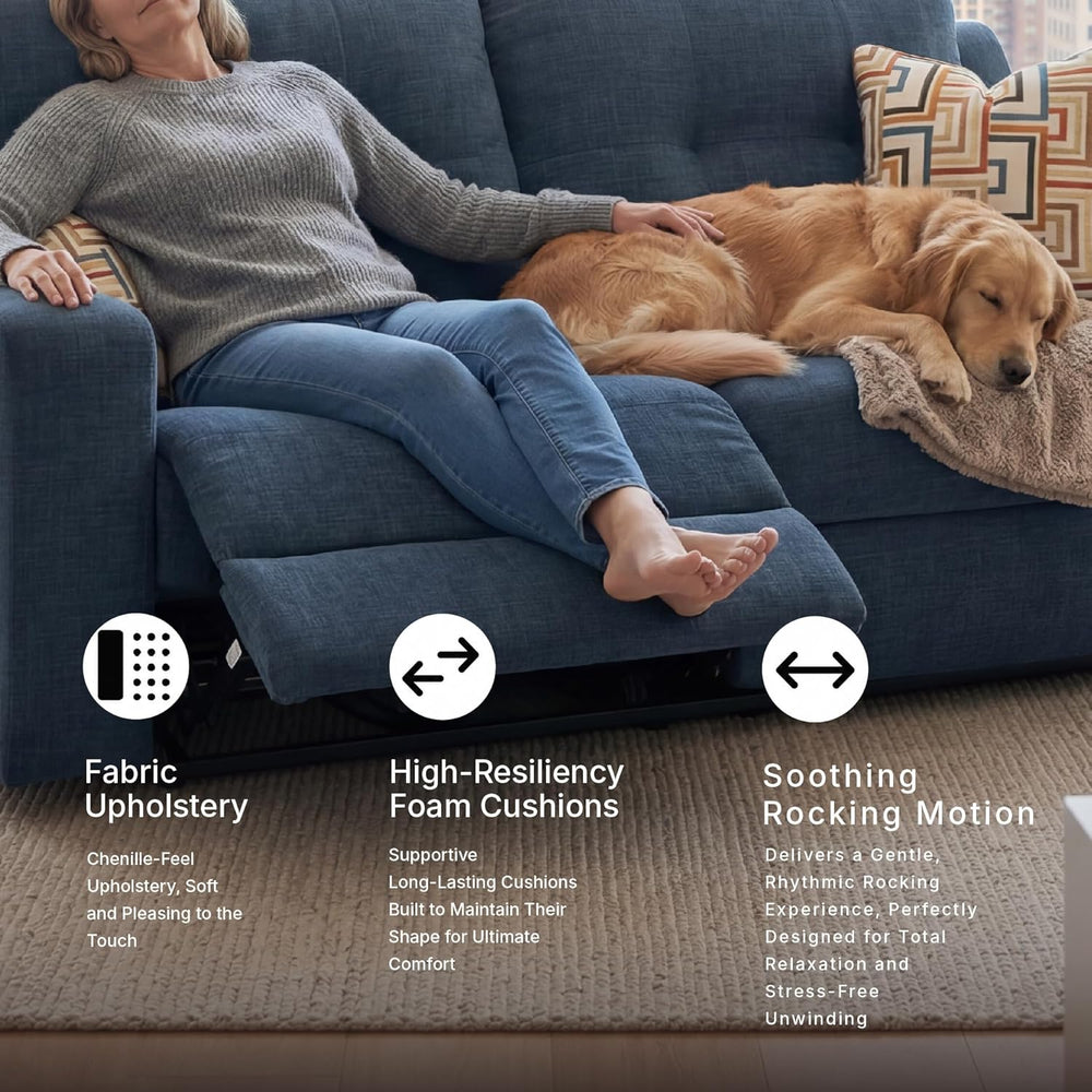 Signature Design by Ashley Danum Modern Manual Pull Tab Reclining Sofa with T...