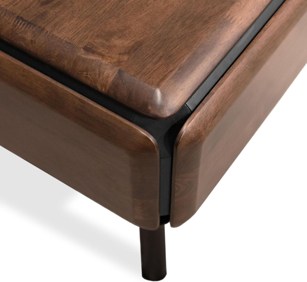 Furniture of America Nazaen Modern 2-Piece Coffee Table Set, Rich Walnut | So...