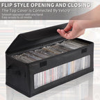 Home CD Storage Box, Tape Cassette Display Stand With Handle, Movie Box, DVD, Optical Disc Rack, Suitable For Living Room And Desktop
