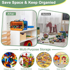 4 PCS Toys Storage Bag, Classic Bricks Building Set Storage Bag, Travel Case for Building Toys, Puzzles, Small Size