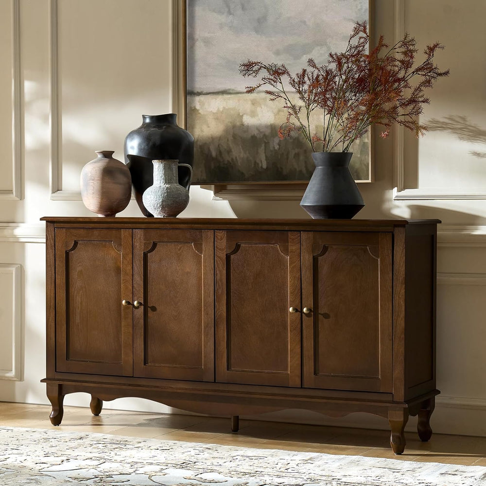 HULALA HOME Sideboard Buffet Cabinet with Storage, 58" Kitchen Farmhouse...