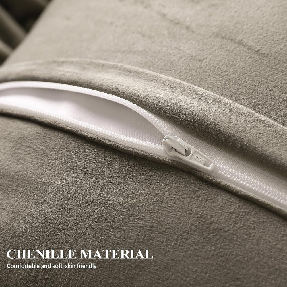 ISAENNE Designer Elegant Velvet Solid Throw Pillow Cover,Set of 2,18"x18...