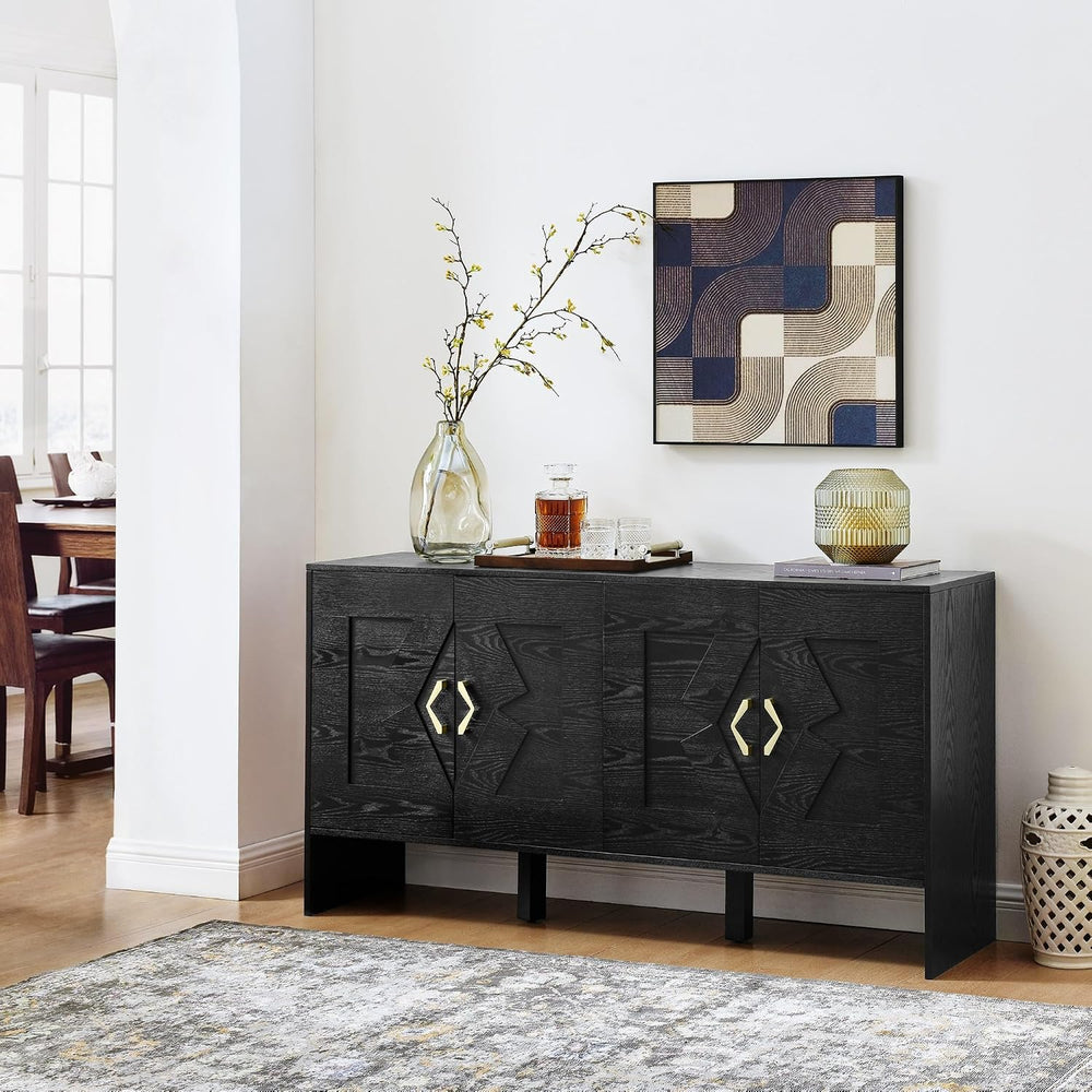 Mid Century Modern Sideboard Buffet Cabinet and TV Media Console 60 Inch with...