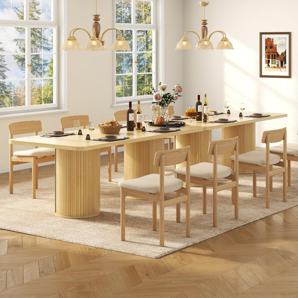 Gyfimoie 79" Dining Table for 8 to 10 People,Farmhouse Kitchen Dining Ro...