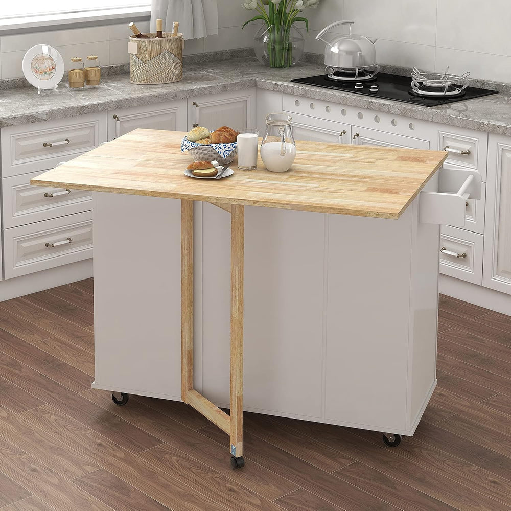 Kitchen Island with Extensible Table