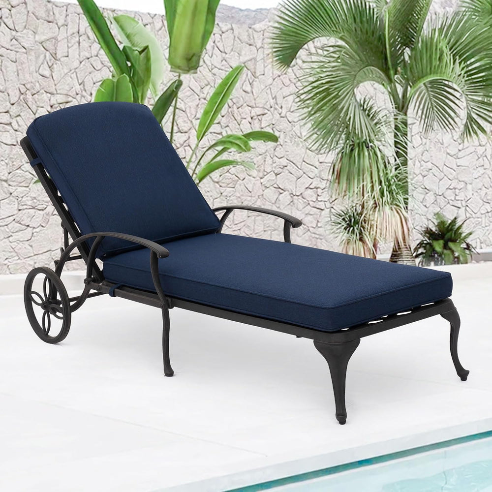 HOMEFUN Outdoor Chaise Lounge Chair Set of 1